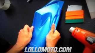 Pellicola Adesiva Car Wrapping Carbonio BLU Termoformabile 3D Auto Moto Camper Camion LOLLOMOTO [upl. by Wilmott182]