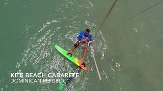 Kiteboard Foiling with Alex Soto at Kite Club Cabarete DR [upl. by Otila693]