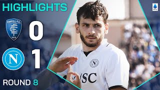 EMPOLINAPOLI 01  HIGHLIGHTS  Kvaratskhelia penalty keeps Napoli run going  Serie A 202425 [upl. by Yebba]