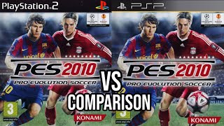 PES 2010 PS2 Vs PSP [upl. by Nowujalo939]