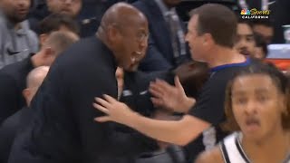 Mike Brown gets so heated in the refs face after no foul was called 😳 [upl. by Abehs]