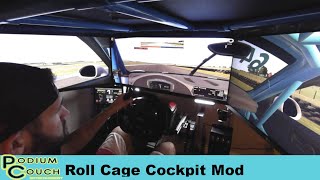 Building an Immersive Sim Racing Rig 101 ADD a Role Cage To Your Aluminum Profile Rig And Cover It [upl. by Gottlieb]