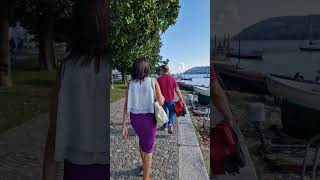 🇮🇹 Lake Maggiore Verbania Pallanza amp Suna in September relax beach and beautiful passeggiata [upl. by Urbano]