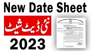 New Date sheet 2023  9th class10th11th 12th Class Board exam 2023  Latest Exam news 2023 Paper [upl. by Airamas]