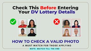 How to Check a Valid DV Lottery Green Card Passport Photo  Avoid Disqualification [upl. by Ardnyk]