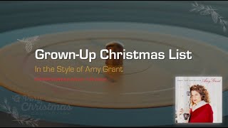 Karaoke Grown Up Christmas List Amy Grant Performance Track [upl. by Idarb760]