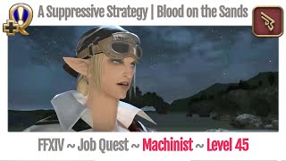 FFXIV Machinist Level 45 Job Quest  Heavensward  A Suppressive Strategy  Blood on the Sands [upl. by Ofilia]