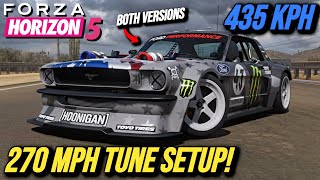 FORZA HORIZON 5  270 MPH Hoonicorn Gymkhana Mustang Tune Setup Both Versions [upl. by Frannie]