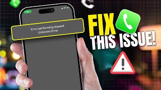 How to Fix Error Performing Request Unknown Error in iPhone iOS 18  iPhone Dialpad Error [upl. by Oeflein63]