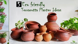 5 Easy Eco friendly Terracotta Planter Ideas For House Plants Youll LoveGREEN PLANTS [upl. by Neeven578]