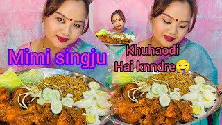 Mimi Singju Mukbang 😋🔥Khuhaodi hai kandre [upl. by Jacqui]