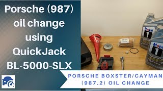 Oil change  Porsche 9872 using QuickJack  Slick [upl. by Tolliver]