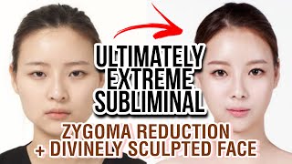 MOST ICONIC SUBLIMINAL❗ Angelic Face Zygoma Reduction Narrow Cheekbones upgraded formula [upl. by Ecarg]