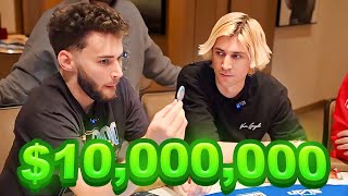 Adin Ross High Stake Gambling with XQC 10000000 [upl. by Jolda]