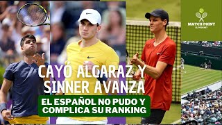 Alcaraz pierde y complica su ranking Avanza Sinner [upl. by Lehcar]