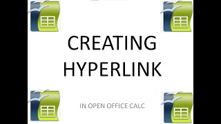 HOW TO CREATE HYPERLINK IN OPEN OFFICE CALC  CLASS 10 [upl. by Jonell]