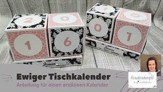 Anleitung Ewiger Tischkalender  Youtube Hop Team Kreativstempel [upl. by Nogaem]