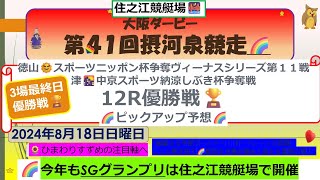 【🚤8月18日㈰ボートレース・競艇予想】お盆シリーズ優勝戦🏆住之江摂河泉競走＆徳山ヴィーナスシリーズ第１１戦＆津しぶき杯争奪戦12R優勝戦🏆注目選手ピックアップ予想🌻 ボートレース予想 競艇予想 [upl. by Box533]