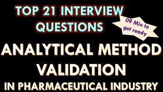 Analytical method development in Pharmaceutical industry l 21 basic and important Interview Question [upl. by Walcoff830]