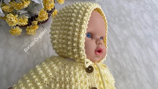 Crochet chickpea model baby hat Tığ işi Nohut Model Bebek Şapkası  Bebek Takım şapkası3 ay [upl. by Meek]