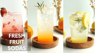 Refreshing Fresh Fruit Sodas  Easy Summer Drinks [upl. by Deb]