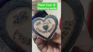 Paper Cups Stamping idea papercup stamping diy rubberstamp viralstamps [upl. by Acimaj138]