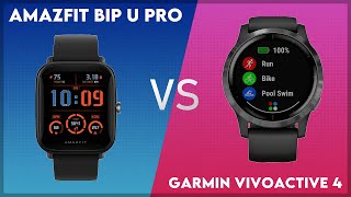 Amazfit Bip U Pro vs Garmin Vivoactive 4 Comparison [upl. by Atiek]