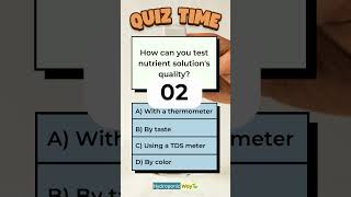 How to Test Nutrient Solution Quality hydroponicway hydroponics shorts quiz quiztime [upl. by Eurd]