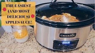 HOW TO MAKE CROCKPOT APPLESAUCE 2018  EASY HOMEMADE APPLESAUCE RECIPE 2018 [upl. by Alaikim]