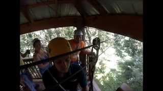 Caveman Zip Line GoPro View Meramec Caverns 083114 [upl. by Analahs901]