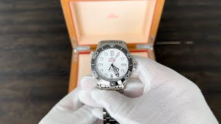 We Review the Omega White Dial Seamaster Pro Diver 300 [upl. by Ettenil580]