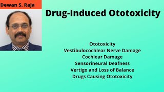 DRUGINDUCED OTOTOXICITY [upl. by Assecnirp]