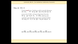 Hexameter Latein erklärt – 1 Versmaß Zäsuren Dihärese [upl. by Squire]