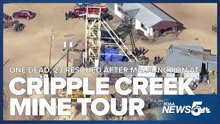 One dead more than 20 rescued after equipment malfunction at Cripple Creek mine tour [upl. by Enileuqkcaj]