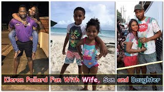 Beautiful Memories of Kieron Pollard With His Wife Son and Daughter  Kieron Pollard Family Fun [upl. by Urdna]