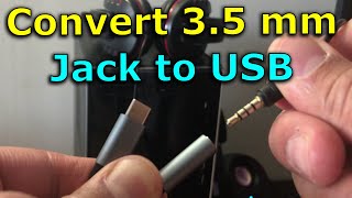 Convert 35 mm jack to USB for Speakers amp Microphone [upl. by Aniuqal]