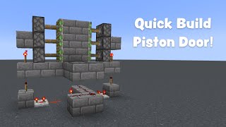 How to Quickly Build a Piston Door  Minecraft Redstone Tutorial [upl. by Drawe672]