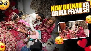 NAYI DULHAN KA GRIHA PRAVESH❤️👣  SURPRISE MILGYA😍🎁  RITUAL AFTER WEDDING🧿  ​⁠​⁠RajatSwatiVlogs [upl. by Cela]