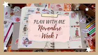 PLAN WITH ME  NOVEMBRE week 1 agenda kokonote  Tema Giappone [upl. by Ardelle]