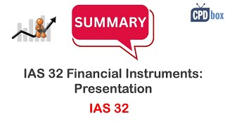 IAS 32 Financial Instruments Presentation summary  applies in 2024 [upl. by Wyler201]