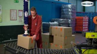 Vacuum Tube Lifter  Handling of Cardboard boxes  Schmalz [upl. by Anesuza]