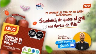 Receta Grilled cheese sandwich con chorizo de pavo [upl. by Htedirem]