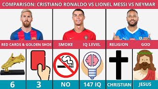 Comparison Lionel Messi vs Neymar Junior vs Cristiano Ronaldo [upl. by Gervais]