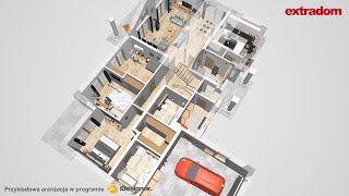 Projekt domu z poddaszem  dom Willa parkowa WAH1682  150200 mÂ˛  spacer 3D [upl. by Chladek11]