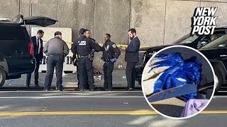 Knifewielding maniac goes on random NYC stabbing spree leaving 2 men dead and one woman critical [upl. by Leirbag]