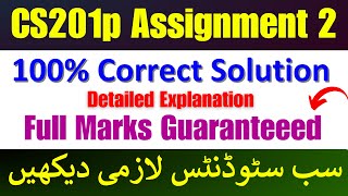 Cs201p Assignment 2 Solution 2024  Cs201p Assignment 2 2024  Cs201p assignment 2 spring 2024 [upl. by Xenia86]