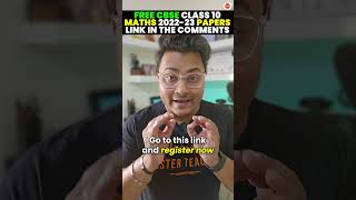 Free CBSE CLASS 10 Maths 202223 Papers class10th vedantuclass10 vedantu9and10 [upl. by Gruver]