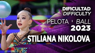 Stiliana Nikolova  Ball Difficulty 2023 [upl. by Yleve]