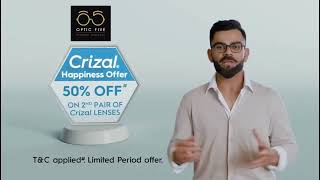 50 percent off on your second Crizal lenses at Optic Five Vellore [upl. by Ramad]