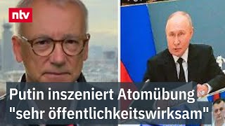 Putin inszeniert Atomübung quotsehr öffentlichkeitswirksamquot  Munz erklärt Gründe für Drohungen  ntv [upl. by Ydahs609]